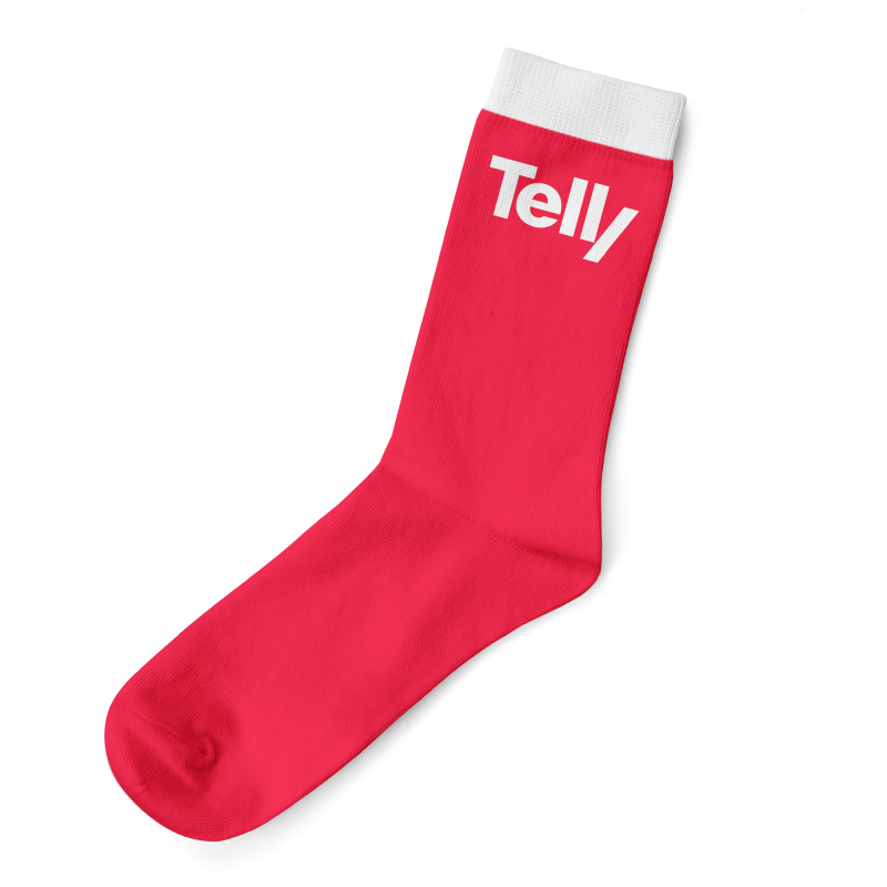 Červené ponožky Telly